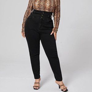 Plus High Waist Skinny Jeans
